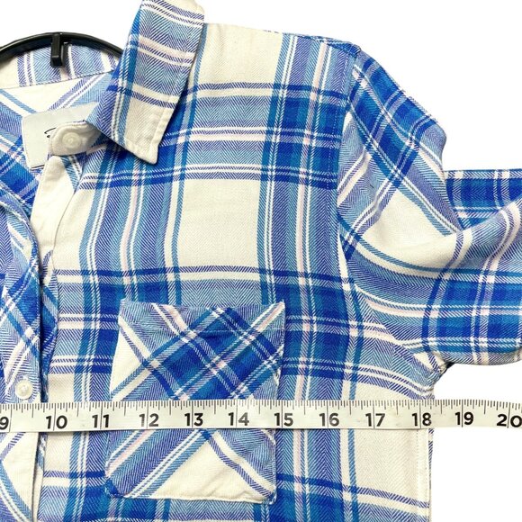 Rails Hunter Button Down Shirt in White/Blue/Lilac Size S - Picture 8 of 8